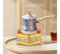 2 Pezzi Caffettiera Turca Scaldalatte Recipiente per Cioccolata Teiera Da