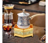 2 Pezzi Caffettiera Turca Scaldalatte Recipiente per Cioccolata Teiera Da