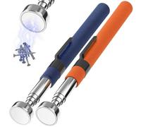 2 Pezzi Calamita Telescopica 8LB Arancione e Blu Inossidabile Calamita Officina Strumento Magnetico per Pickup Strumento di Raccolta Magnetico Telescopico per Pickup Chiavi Monete Oggetti Metallici