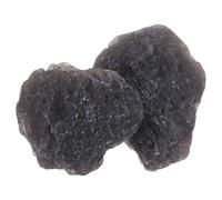 2 Pezzi Campione di Meteorite Grezzo Irregolare Nero per Collezione | Pietra Grezza, Decorativo ed Educativo, per Appassionati di Astronomia, Oggetto Elegante