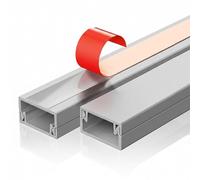 2 Pezzi Canalina Passacavi Muro Canaline Cavi, Larghezza 1,5 cm-10 cm, Design Tagliabile, per Uffici Corridoi Negozi Palestre Soggiorni(Gray,100x6x4cm/39x2.4x1.6in)