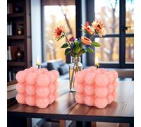 2 Pezzi Candele a Bolle Fatte a Mano, Candele Profumate Naturali e Profumate, Candele a Cera di Soia Naturale Candela Fatta a Mano per Compleanno, San Valentino, Halloween, Ringraziamento, Natale