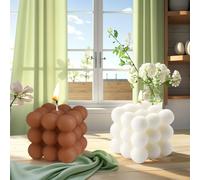 2 Pezzi Candele a Bolle Fatte a Mano, Candele Profumate Naturali e Profumate, Candele a Cera di Soia Naturale Candela Fatta a Mano per Compleanno, San Valentino, Halloween, Ringraziamento, Natale