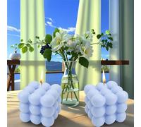 2 Pezzi Candele a Bolle Fatte a Mano, Candele Profumate Naturali e Profumate, Candele a Cera di Soia Naturale Candela Fatta a Mano per Compleanno, San Valentino, Halloween, Ringraziamento, Natale