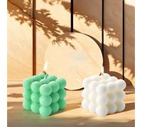 2 Pezzi Candele a Bolle Fatte a Mano, Candele Profumate Naturali e Profumate, Candele a Cera di Soia Naturale Candela Fatta a Mano per Compleanno, San Valentino, Halloween, Ringraziamento, Natale