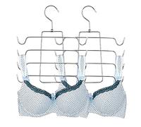 2 Pezzi Canotta Appendiabiti, Grucce Appendiabiti Multistrato, Grucce Salvaspazio Armadio, Richiudibile, per Canottiere, Cami, Reggiseni, Costumi Bagno (Grigio)