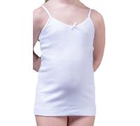 2 Pezzi Canottiera Bambina Bimbissimi VS3028R Spalla Stretta in Cotone Costina