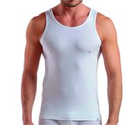 2 Pezzi Canottiera Coveri Uomo Spalla Larga ET1002 in Cotone Bielastico, Bianco, 6/XL