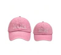 2 pezzi Cappellini coordinati mamma e bambino con ricamo "MAMA MINI", cappellini da baseball per mamma e figlio per la Festa della Mamma, la Festa del Papà e come cappelli da sole 3-8YLetterePoliester