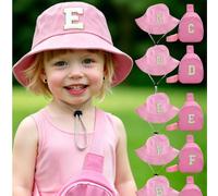 2 pezzi Cappello da pescatore per bambini con lettere da A a Z, visiera alla moda e semplice con borsa a tracolla, adatto per ragazzi e ragazze per uscire tutti i giorni. 6-12M,1-2Y,2-4 anniLetterePol