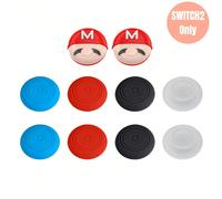 2 PEZZI Cappucci per levie di comando e pulsanti compatibili con Switch2, coperture in silicone per pollici, accessori per controller Joycon, il miglior regalo per giocatori di Switch2 rosso,blu,nero,