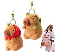 2 Pezzi Capybara Peluche Portachiavi Giocattoli,Capibara Peluche Portachiavi Personalizzato,Portachiavi Auto Donna Portachiavi Peluche per Figlia Figlio Sorelle Amici Mamma Promemoria Accessori