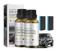 2 Pezzi Car Plastics Restorer, Rinnova Plastica Auto Nero, per Rinnovare Plastica Esterna ed Interna, Ravviva il Colore Nero