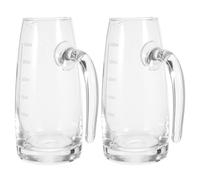 2 Pezzi Caraffa Decanter in Vetro da 300ml con Manico Graduato | Bocca Inclinata per Versare con Meno Spruzzi, Servizio Elegante Sul Tavolo, per Degustazione a Casa