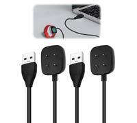 2 Pezzi Caricabatterie Compatibile con Fitbit Versa 4/Versa 3/Sense 2/Sense, Cavo Magnetico USB Accessori di Ricarica Ricambio Wireless Rapida Magnetica per Smartwatch 100 cm 3.3ft