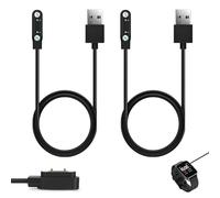 2 Pezzi Caricatore Magnetico per Smartwatch, Cavo Ricarica Smartwatch Universale con Connettore 2 Pin 7.62mm, Cavo di Ricarica USB Compatibile con Dispositivi Indossabili, Ricarica Veloce e Sicura