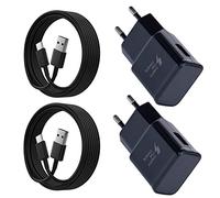 (2 pezzi) Caricatore Rapido USB-C con cavo Type-C da 1,5m, Per Samsung Galaxy S22, S21, S20, S10, S9, S8, A14, A15, A16, A17, A35, A36, A37, A53, A54, A55, A56, A57 e tablet Caricabatterie USB-C