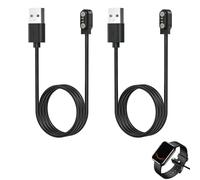 2 Pezzi Caricatore Smartwatch Universale, 2 Pin 2,84mm Caricabatterie Smartwatch Magnetico, Cavo USB di Ricarica Rapida per Orologi Intelligenti, Cavo Magnetico di Alimentazione 60cm in ABS e Rame