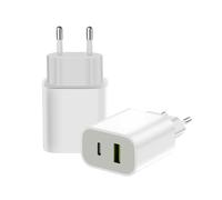 2-Pezzi Caricatore USB C 20W, Caricabatterie Presa per iPhone 16 15 14 13 12 11 Pro Max XS XR 8 7 6S Plus Mini SE, iPad, Samsung Galaxy S23 S22 S21,Multiplo Rapido Tipo C Alimentatore Spina Muro prese