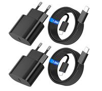 [2 pezzi]Caricatore USB C per Samsung, adattatore di alimentazione veloce da 25W con cavo di ricarica da 1,8M, adattatore di alimentazione di tipo C Compatibile con Galaxy S20/S21/S22/S23/S24 Ultra
