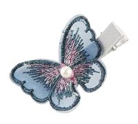 2 pezzi carino forcina for capelli for bambine tessuto intarsiato perla farfalla forcina for capelli femmina piccolo fresco Liu Haibian clip accessori for bambini in ragazze(Blue)