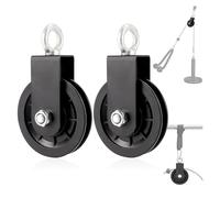 2 Pezzi Carrucola Girevole Singola, Carrucola per Sollevamento, Puleggia Singola Blocco Carrucole, per Carrucole Flessibili, Adatte per Attrezzature Fitness