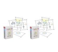 2 pezzi Carte dei Tarocchi Trasparenti, Mazzo di Carte dei Tarocchi for Età 8+ con Significati, Set di Mazzi for Allenamento con Libro Guida, Gioco di Divinazione Ideale for Principianti ed