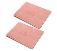 2 Pezzi Cartella Rigida in Leatherette Rosa e Custodia | Esterno Resistente All’acqua e Olio, Finitura Elegante, per Documenti Ospedalieri e Carte Assicurative