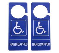 2 Pezzi Cartello Parcheggio Disabili in PVC Blu per Auto e Garage | Permesso Rapido, Sospensione Flessibile Multi Punto, Uso su Veicoli e Ganci Porta