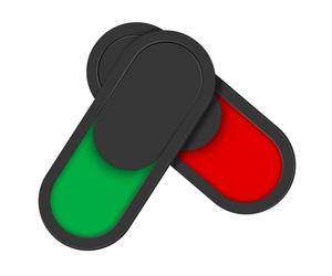 2 Pezzi Cartello Porta stato Occupato in Plastica e Vetro | Indicatore Scorrevole Nero, Retro Autoadesivo, Rimozione senza Residui, per Uffici Amministrativi e Sale Riunioni