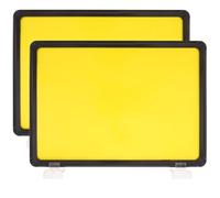 2 Pezzi Cartello Segnaletico Magnetico per Scaffali in Abs Giallo