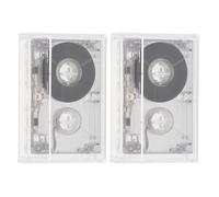 2 Pezzi Cassette Vergini Mini da 60 Minuti in Plastica Argento | Trasparente, per Mini Registratori e Archiviazione Analogica, Adatte a Lezioni in Aula e Tracce Musicali