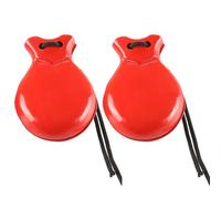 2 pezzi Castanets spagnoli con stringa tradizionale flamenco castanets legno percussioni Orff strumento musicale facile da suonare strumento a percussione manuale per principianti e professionisti