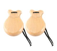 2 pezzi Castanets spagnoli con stringa tradizionale flamenco castanets legno percussioni Orff strumento musicale facile da suonare strumento a percussione manuale per principianti e professionisti