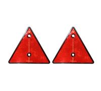 2 Pezzi Catarifrangenti di Sicurezza Triangolari, Adesivo in Plastica Rossa su Adesivo Catarifrangente per Auto Riflettore Impermeabile, Riflettore Rosso per Rimorchio Catarifrangenti di Avvertimento