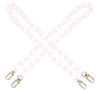 2 Pezzi Catena Acrilica Rosa per Borsa Fai da Te, Leggera e Robusta | Chiusure Laterali Anelli Terminali, Effetto Catena Finta, per Tracolle e Tote, Montaggio Rapido