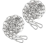 2 Pezzi Catena in Acciaio Inox,Catena con Moschettoni,per Amache, Recinzione, Sacchi di Sabbia.