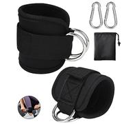 2 Pezzi Cavigliere Cavi Palestra, Cinghie per Caviglia, Cavigliera Sportiva Regolabile, Cavigliera adatto per di allenamento glutei e esercizi gambe con Cavi, Ankle Straps, Accessori Palestra