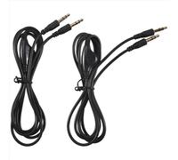 2 pezzi Cavo di prolunga audio stereo da 3,5 mm M/M per cuffie con controllo del volume, colore nero
