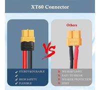 2 pezzi Cavo di prolunga XT60 12AWG 1FT Cavo da XT60 a XT60 con connettore maschio-femmina compatibile