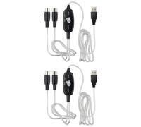 2 pezzi Cavo Midi a USB per Tastiera, Editor Musicale e registrazione | Chip Ftp Integrato, Driver Incorporato, Trasferimento Stabile in Reale, per Tastiere e Drum Machine