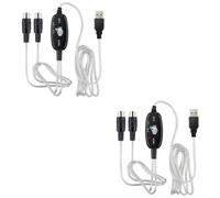 2 pezzi Cavo Midi USB per Tastiera, Collegamento a Computer, 200x2x1cm | Chip Ftp Integrato, Driver Incluso, Metallo, per Sequenze Midi e Pratica su Tastiera