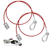 2 Pezzi Cavo Sicurezza Rimorchio, 1M Cavo di Rottura per Rimorchi, ABS + Acciaio Inossidabile Cavo di Sicurezza, Carico di Rottura 150kg, Cavo di Sicurezza per Tutti I con Freni Normali