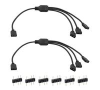 2 Pezzi Cavo Splitter ARGB 5V 3 Pin, 1 Femmina a 3 Femmina, Cavo di Estensione ARGB per Computer PC, Ventola ARGB e Dispositivo di Raffreddamento CPU, Collegamento a Scheda Madre RGB Indirizzabile