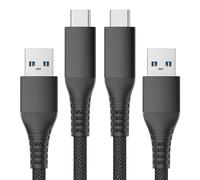 2 Pezzi Cavo USB C 10Gbit/s Per Auto Android - Ricarica Rapida QC3.0 e Trasferimento Dati 3.1A - Per Samsung Note20, Galaxy S23, Z Flip5, Pixel 8 - 3M Nero