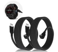 2 pezzi Cavo USB C compatibile per Garmin Fenix 7 / 7S 7X/Forerunner 965/265/ vivoactive 5/Venu 3/2 / 2S caricatore 90 gradi testa in alluminio cavo i