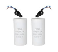 2 Pezzi CBB60 16uf Condensatore di Avviamento Motore, Condensatore Soppressione Motore 450VAC per Motori Elettrici Monofase 50/60Hz, Universale con Bandiere e Vite di Fissaggio, per Pompe Acqua