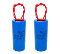 2 pezzi CD60 condensatore di avviamento, 75UF/450V 3,15 * 1,37 pollici (80 * 35 mm) condensatore di avviamento e di funzionamento del motore rotondo per compressore d'aria pompa della lavatrice