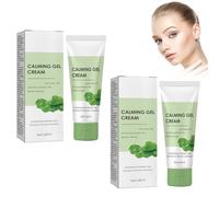 2 Pezzi Centella Calming Gel Cream, Crema Viso Acido Ialuronico Antirughe Con Centella Asiatica e Niacinamide, Crema Lenitiva con Nutriente ed Illuminante, Day&Night Cream per Donna e Uomo