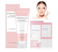 2 Pezzi Centella Detergente Viso + Maschera per Argilla, Kit Centella Asiatica, Madagascar CENtella Skincare, Riduce i Pori, Clay Stick CEntella Ampoule Foam, Adatto a Tutti i Tipi di Pelle